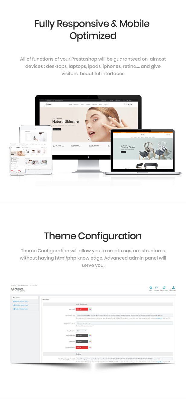Clima - Multipurpose Prestashop 1.7, 8.x Responsive Theme