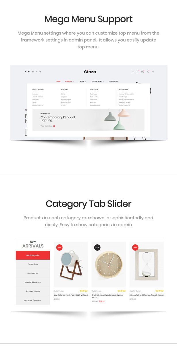 Ginza - Responsive Prestashop Theme