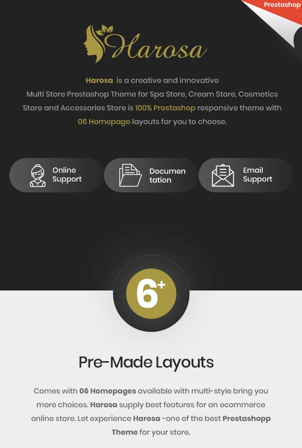 Harosa - Cosmetics and Beauty Prestashop Theme