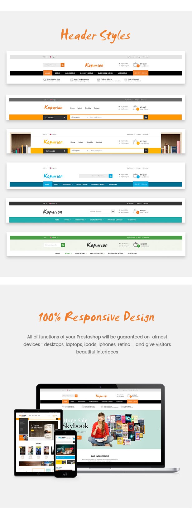 Koparion - Book Shop Responsive Prestashop Theme