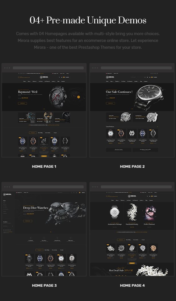 Mirora - Watch & Luxury Store PrestaShop Theme