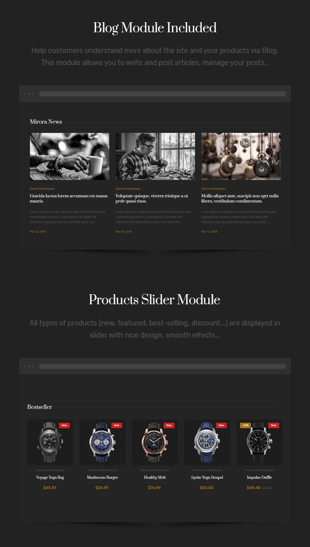 Mirora - Watch & Luxury Store PrestaShop Theme