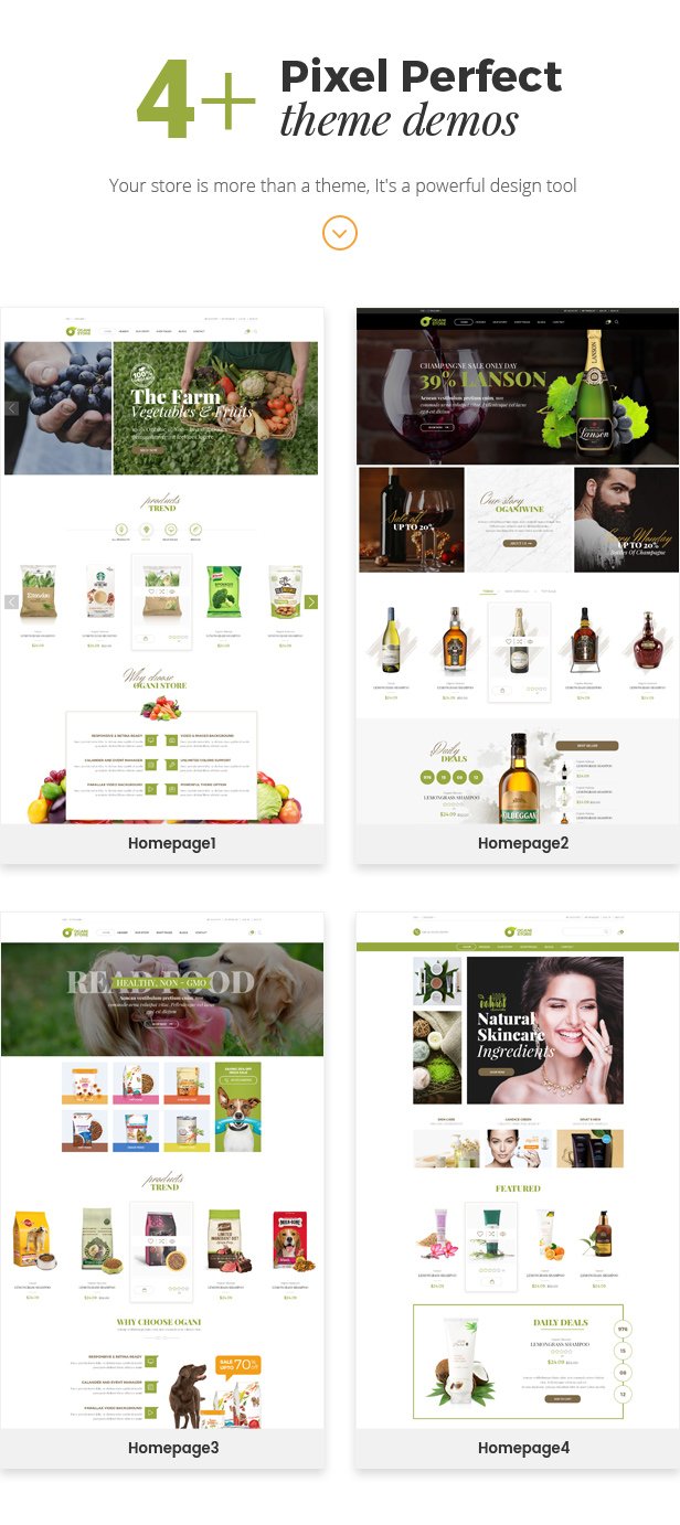 Ogani - Organic, Food, Pet, Alcohol, Cosmetics Responsive Prestashop Theme