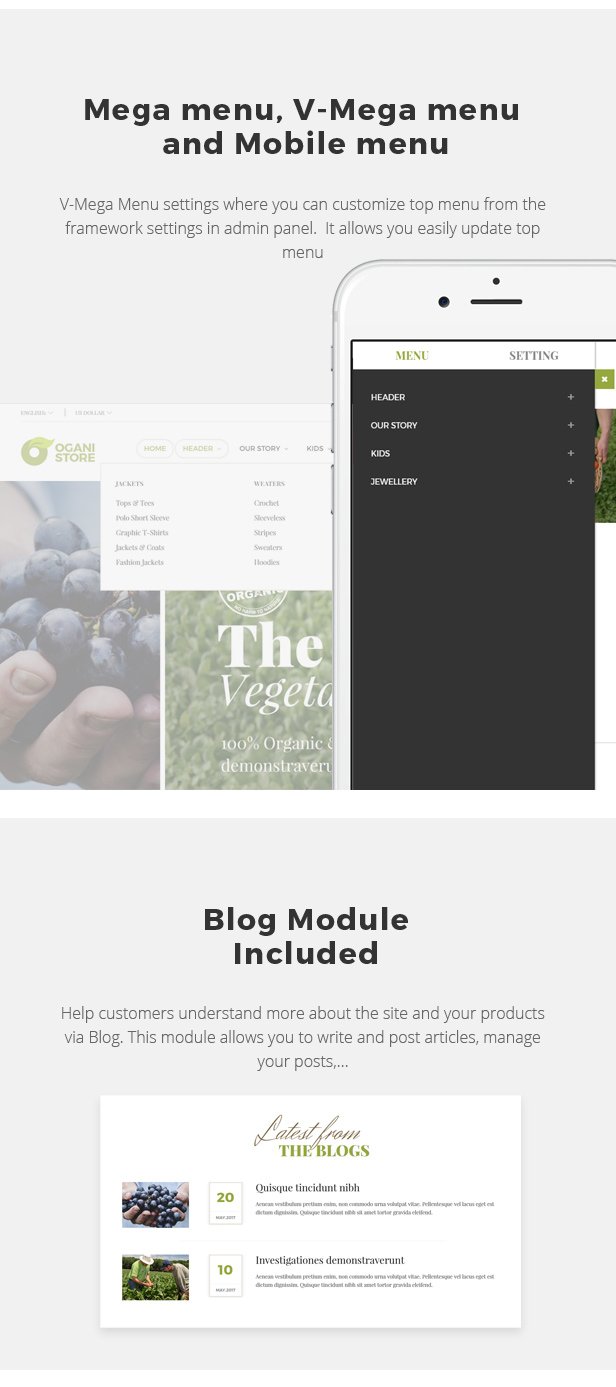 Ogani - Organic, Food, Pet, Alcohol, Cosmetics Responsive Prestashop Theme