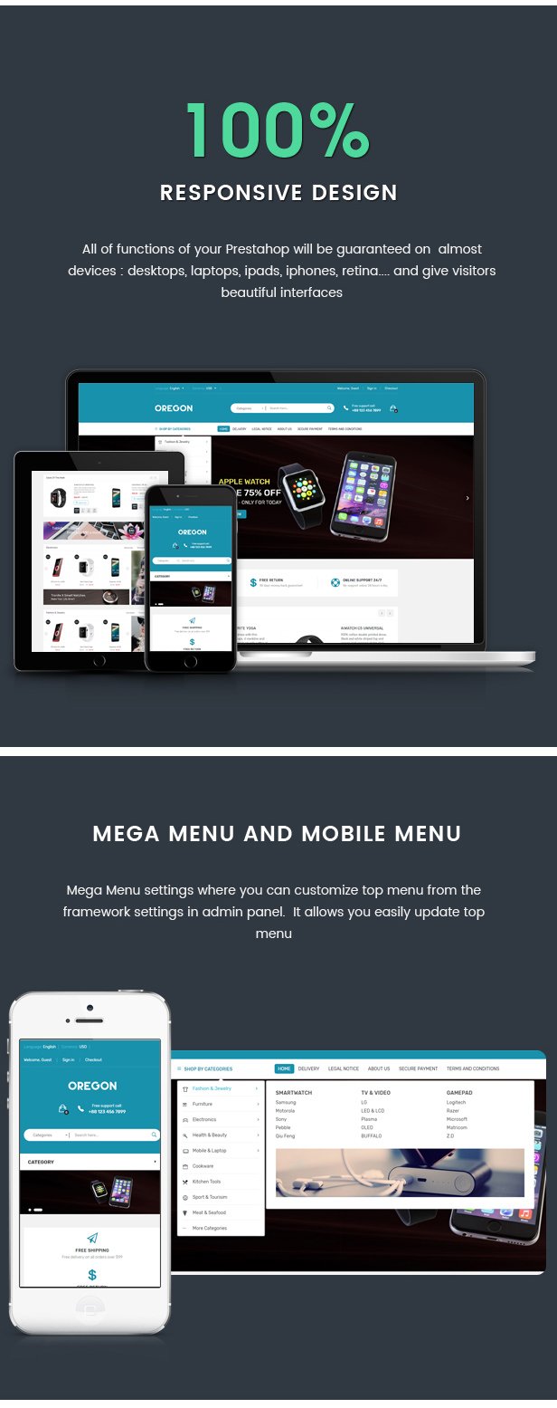Oregon - Responsive Prestashop Theme