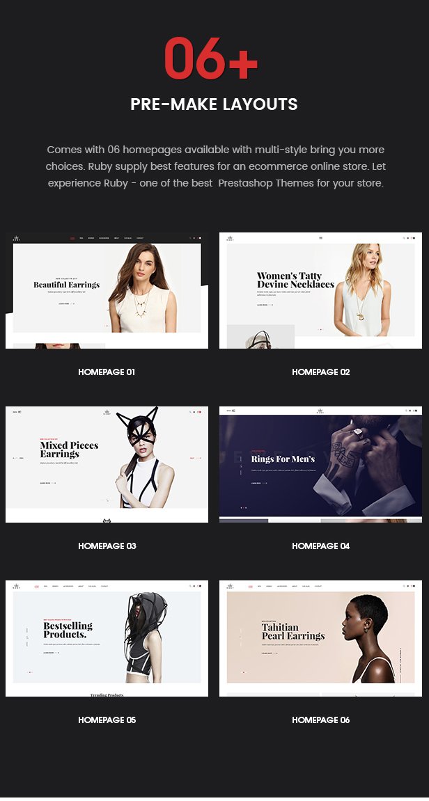Ruby - Jewelry Store Responsive Prestashop 1.6 & 1.7 Theme